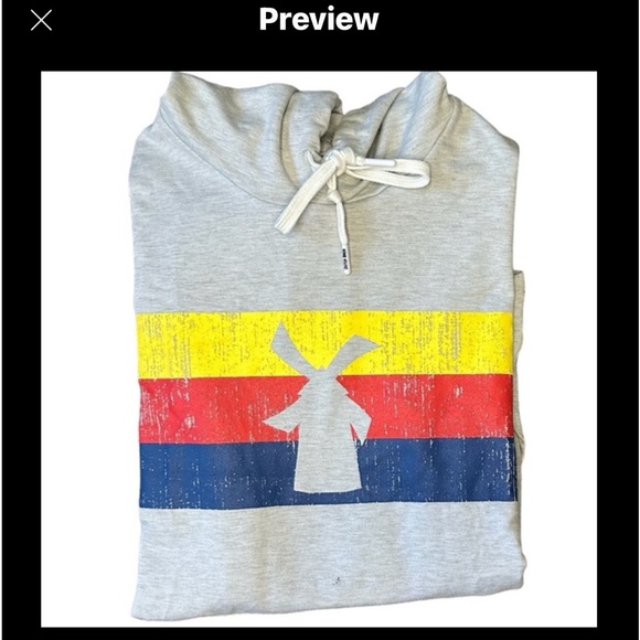 Dutch Bros Unisex Grey Lightweight Sweatshirt SMALL + MEDIUM + XL Windmill DB 92 - Picture 9 of 14
